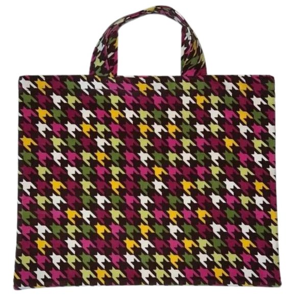 Juniper Gauge Corduroy Multicolor Houndstooth Lightweight Tote - Picture 1 of 5
